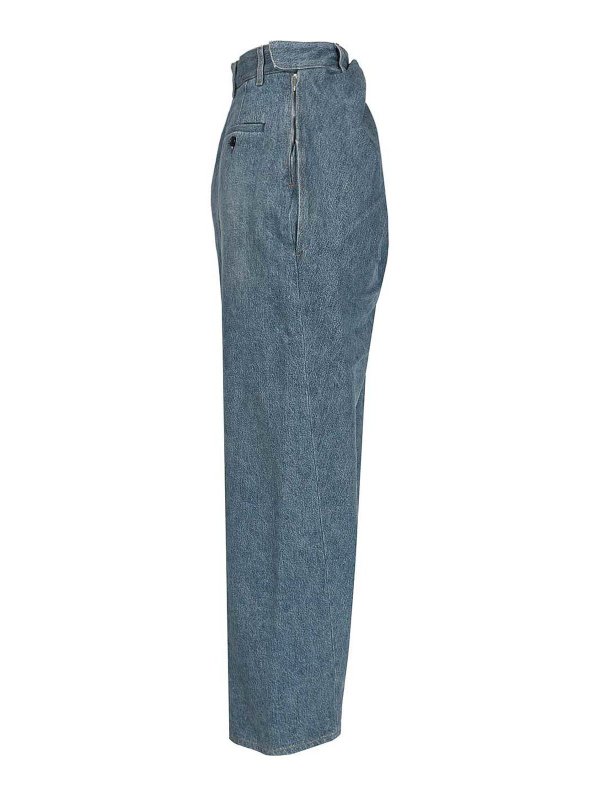 The Best Shops LOEWE: straight leg jeans - Draped Denim Jeans