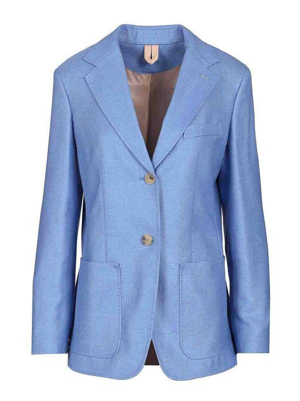 Max Mara: Blazer - Blazer - Hellblau