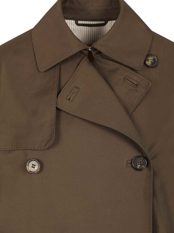 トレンチコート - 緑 shop online: MAX MARA THE CUBE