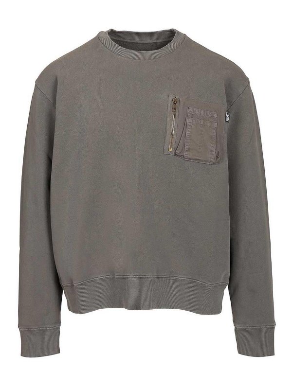 MM6 MAISON MARGIELA: スウェット＆セーター - スウェットシャツ/セーター - グレー