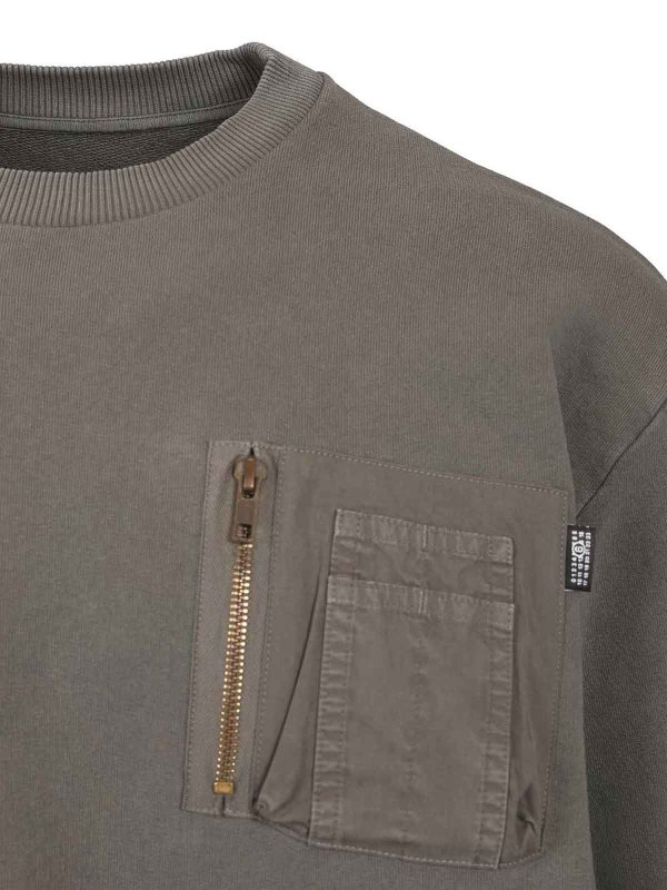 スウェットシャツ/セーター - グレー shop online: MM6 MAISON MARGIELA