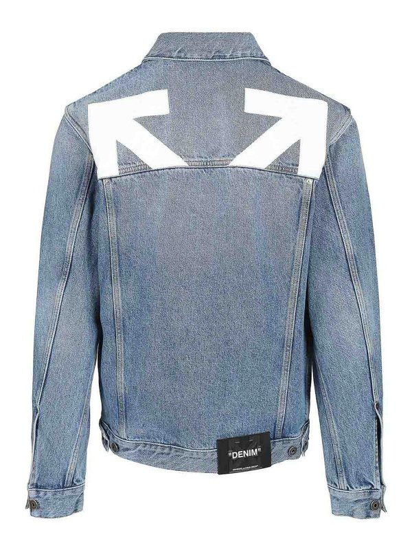 OFF-WHITE: Jeansjacken online - Jeansjacke - Hellblau