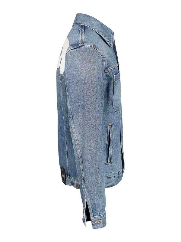 The Best Shops OFF-WHITE: Jeansjacken - Jeansjacke - Hellblau