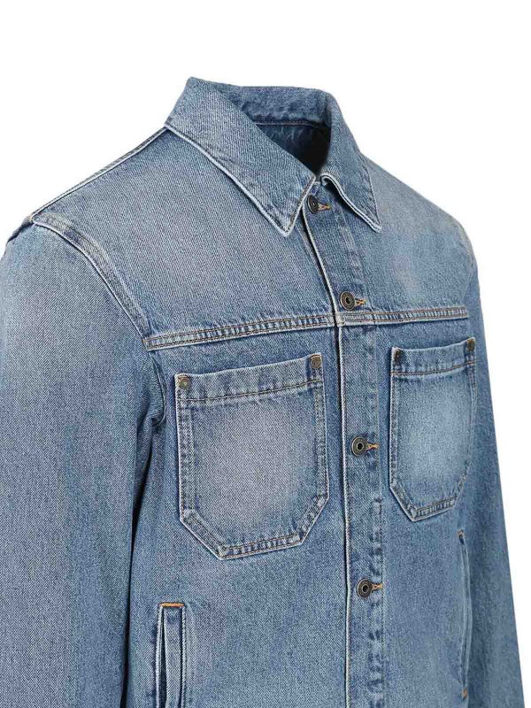 The Best Shops OFF-WHITE: Jeansjacke - Hellblau