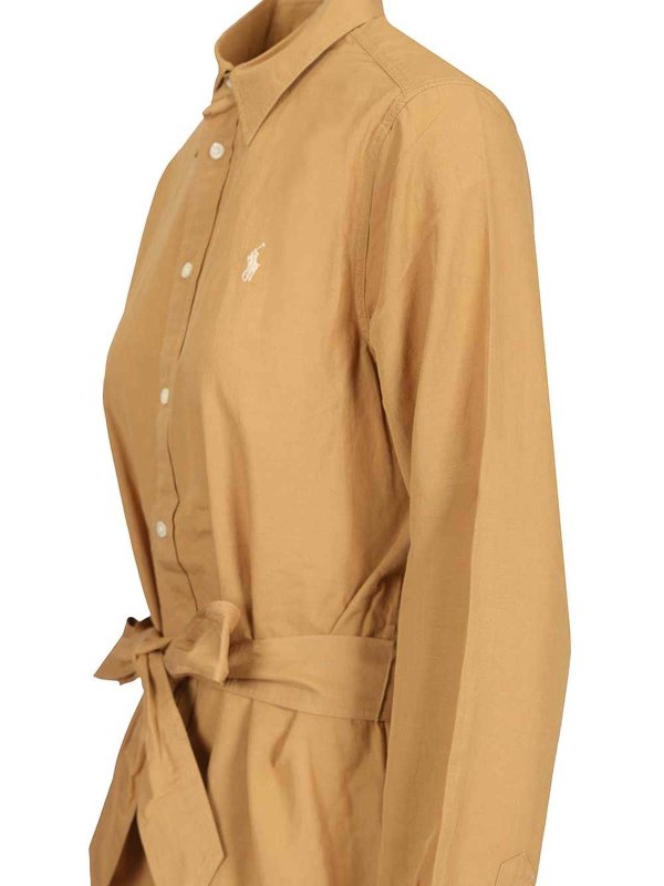 The Best Shops POLO RALPH LAUREN: ニーレングスドレス - 膝丈ドレス - ベージュ