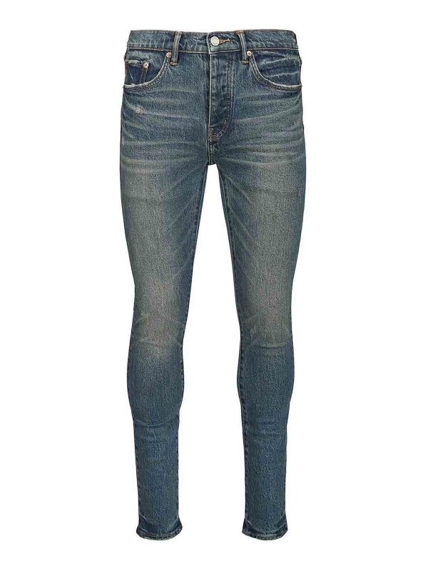 PURPLE BRAND: ストレートジーンズ - ストレートジーンズ - ブルー