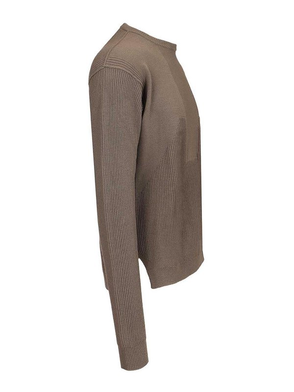 The Best Shops RICK OWENS: Strickpullover mit Rundhalsausschnitt - Rundhalspullover - Beige