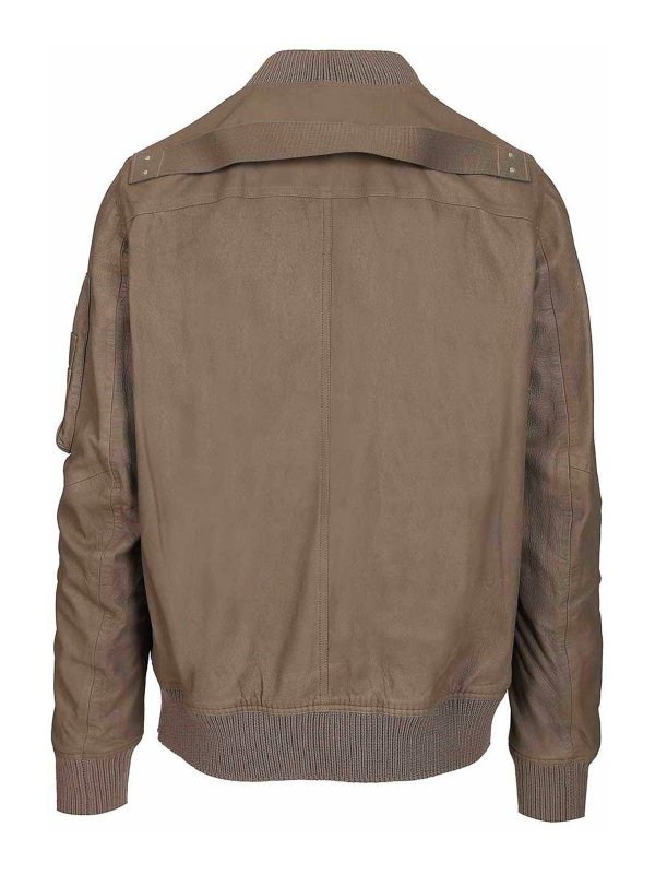 RICK OWENS: leather jacket online - Aviator Leather Jacket