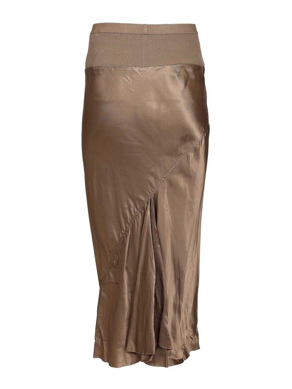 RICK OWENS: ニーレングススカート＆ミディ丈 online - 膝丈/ミディスカート - ベージュ