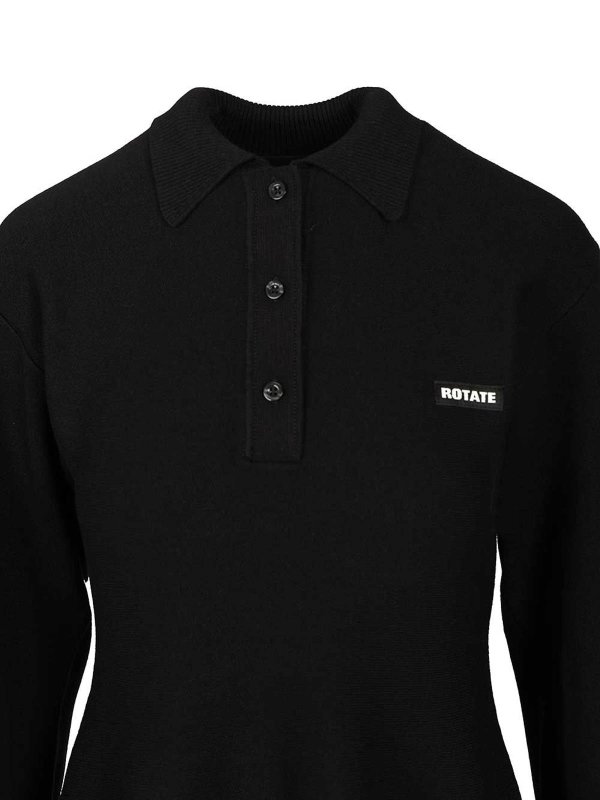 膝丈ドレス - 黒 shop online: ROTATE Birger Christensen
