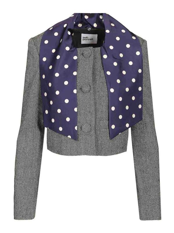 Self Portrait: casual jackets - Herringbone Jacket