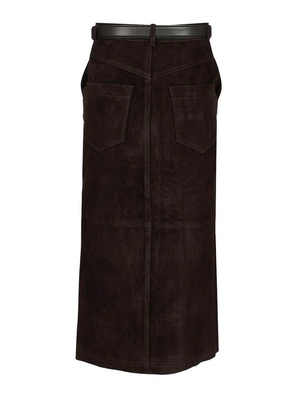 Self Portrait: Knielange und Midi Röcke online - Midirock - Braun
