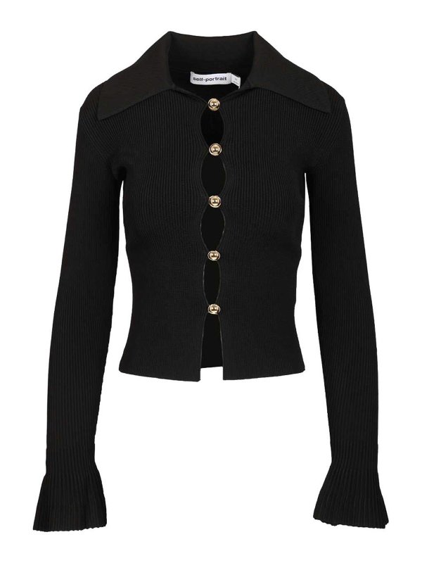 Self Portrait: クルーネック - クルーネック - 黒