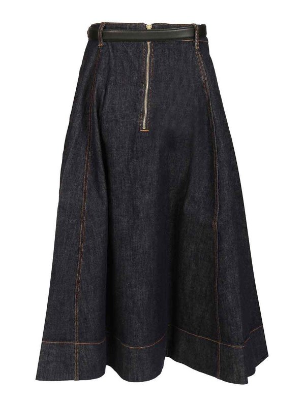 Self Portrait: Jupes midi et au genou online - Jupe Midi - Bleu