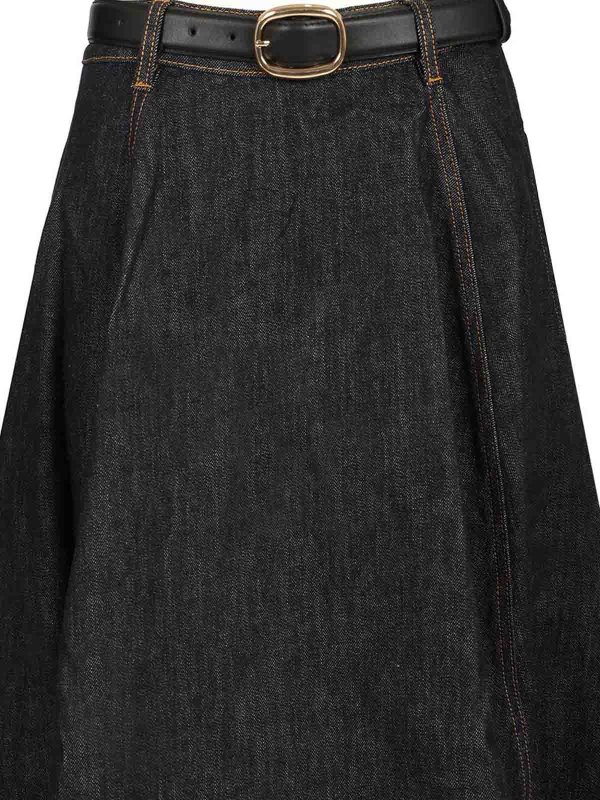 Jupe Midi - Bleu shop online: Self Portrait