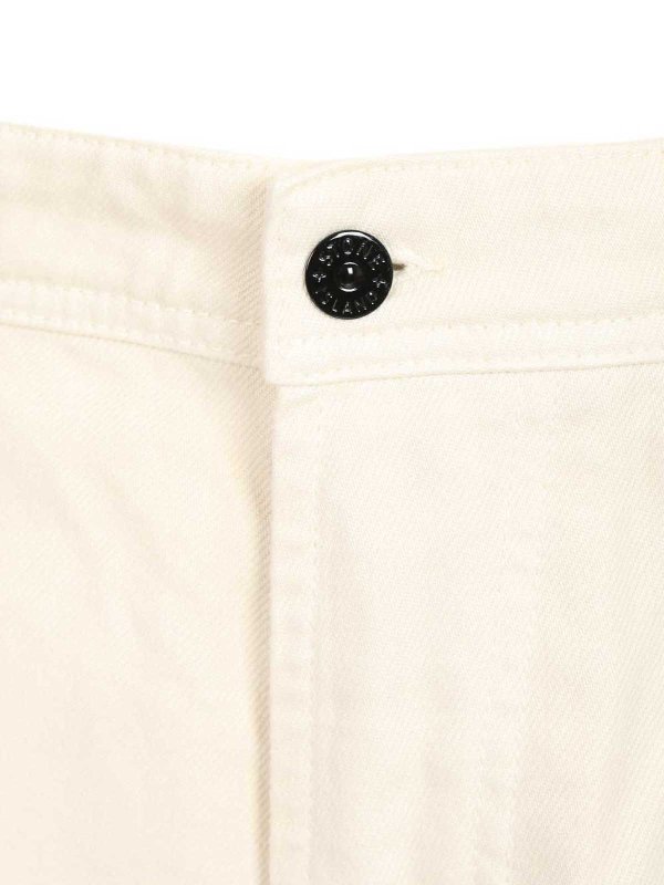 ストレートジーンズ - 白 shop online: STONE ISLAND