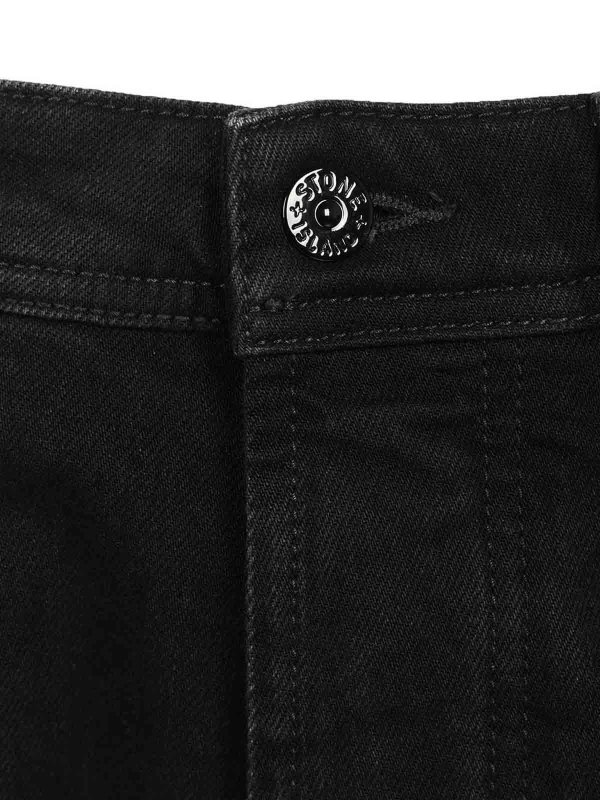 ストレートジーンズ - 黒 shop online: STONE ISLAND