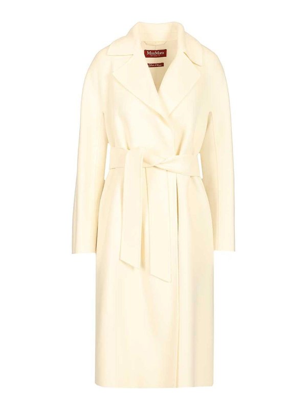 MAX MARA STUDIO: Abrigos semilargos - Abrigo Midi - Blanco