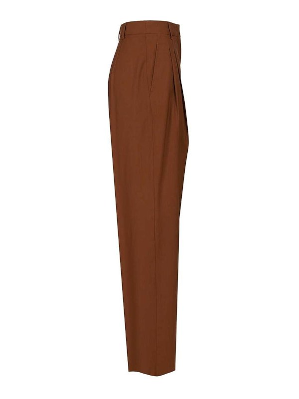 The Best Shops MAX MARA STUDIO: カジュアルトラウザー - カジュアルパンツ - ブラウン