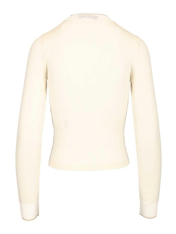 MAX MARA STUDIO: Strickpullover mit Rundhalsausschnitt online - Rundhalspullover - Weiß