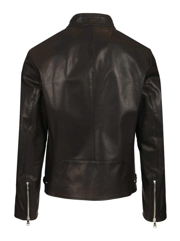 TAGLIATORE: leather jacket online - Lambskin Biker Jacket