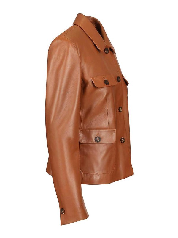 The Best Shops TAGLIATORE: leather jacket - Leather Jacket
