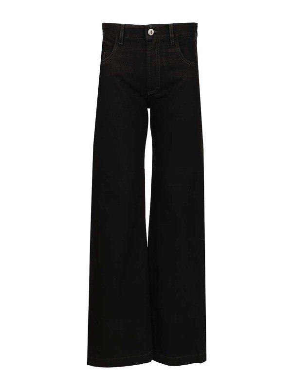 The Attico: Jeans Rectos - Vaqueros Rectos - Negro