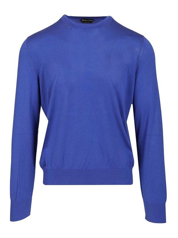TOM FORD: Pull col rond - Pull Col Rond - Bleu