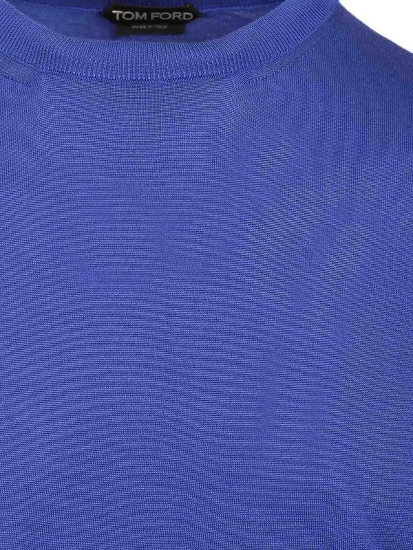 Pull Col Rond - Bleu shop online: TOM FORD