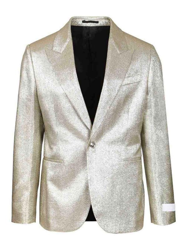 VERSACE: Blazer - Blazer - Silber