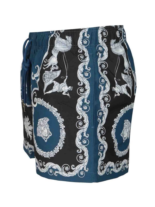 The Best Shops VERSACE: Trousers Shorts - Baroque Swim Shorts