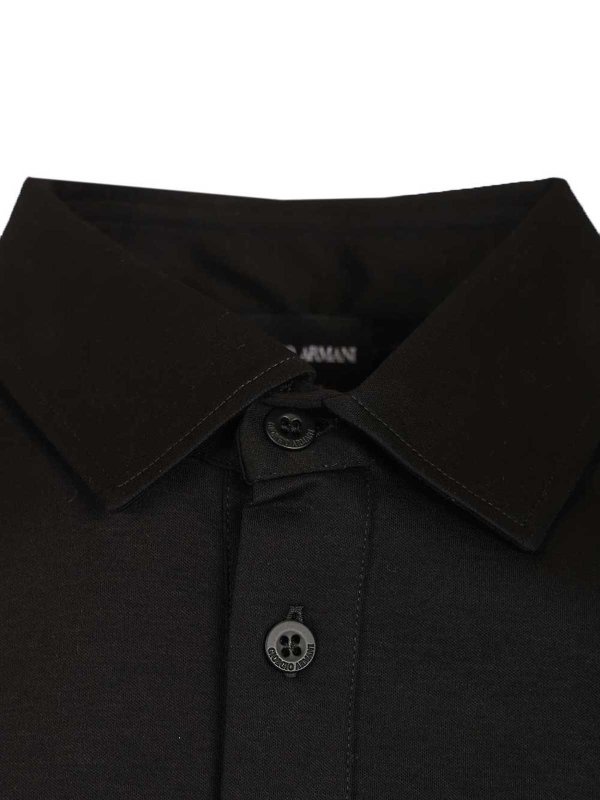 Polo in cotone interlock shop online: GIORGIO ARMANI