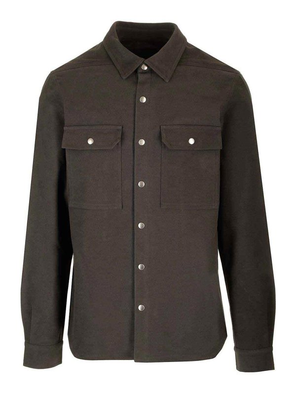 RICK OWENS: シャツ - シャツ - ブラウン