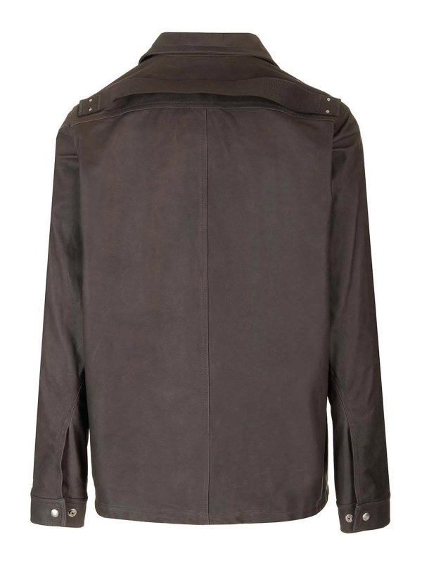 RICK OWENS: レザージャケット online - レザージャケット - ブラウン