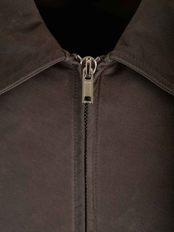 The Best Shops RICK OWENS: レザージャケット - レザージャケット - ブラウン