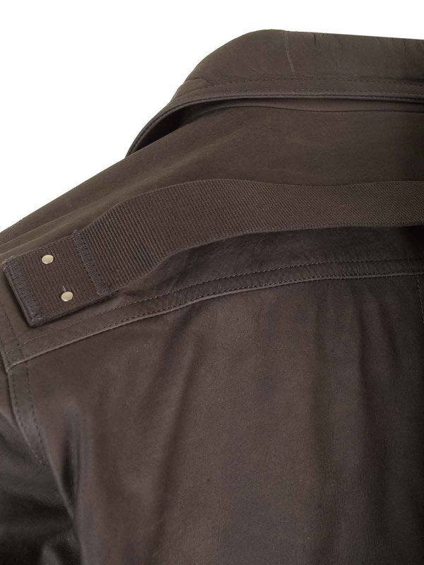 The Best Shops RICK OWENS: レザージャケット - ブラウン