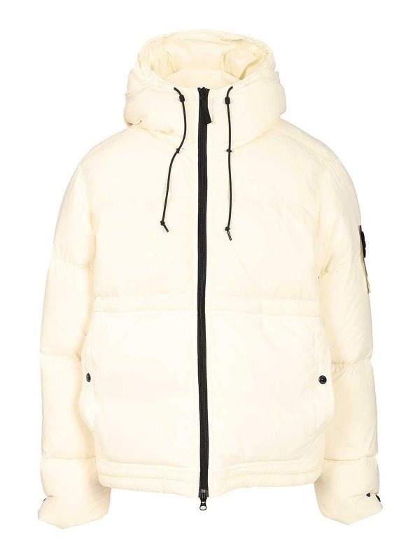 STONE ISLAND: ダウン・ハイテクコート - ダウンコート - 白