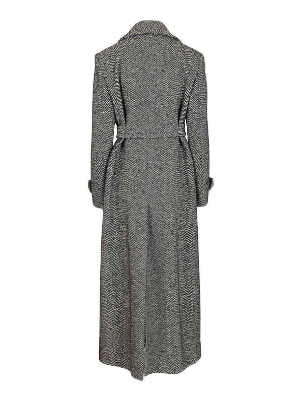 TAGLIATORE: knee length coats online - Double-Breasted Coat Julia