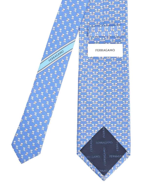SALVATORE FERRAGAMO: Krawatten und Fliegen online - Krawatte - Hellblau