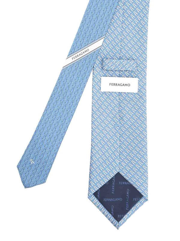 SALVATORE FERRAGAMO: Krawatten und Fliegen online - Krawatte - Hellblau
