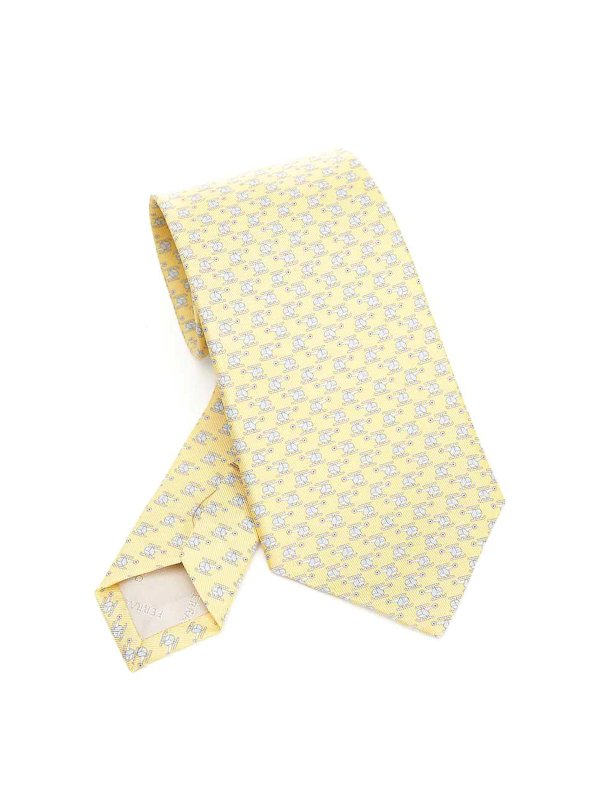 SALVATORE FERRAGAMO: Corbatas y pajaritas - Corbata - Amarillo