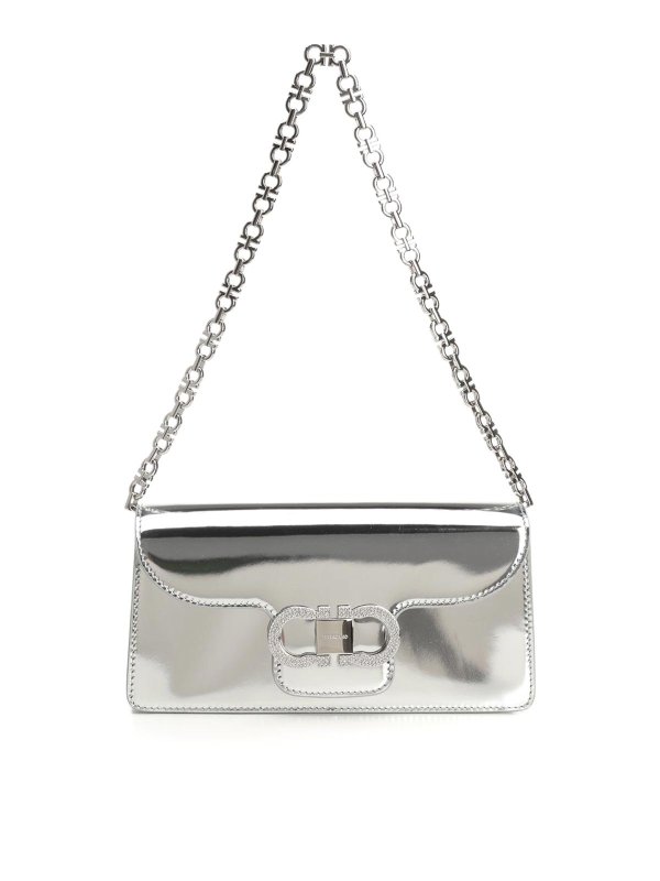 SALVATORE FERRAGAMO: クラッチバッグ - クラッチバッグ - 銀