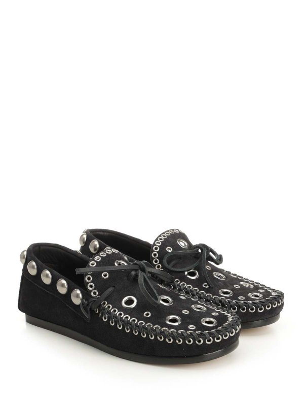 ISABEL MARANT: Loafers & Slippers online - Suede Eyelets Moccasin