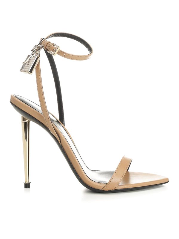 TOM FORD: sandals - Padlock Leather Sandals