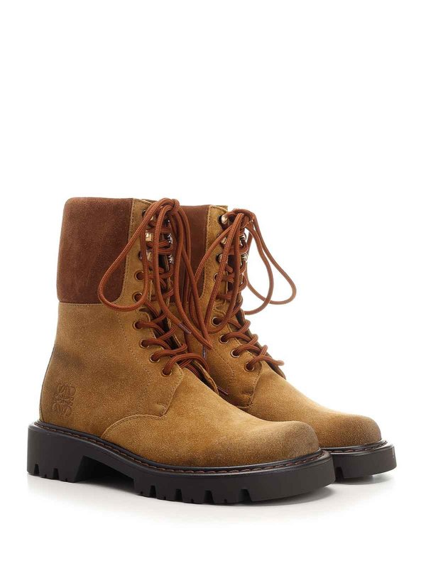 LOEWE: boots online - Suede  Combat Boots