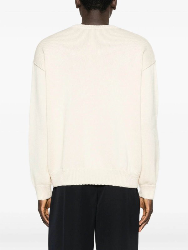 Rundhalspullover - Creme shop online: A.P.C.
