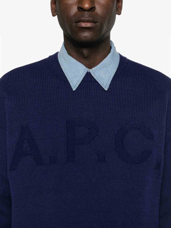 A.P.C. buy online クルーネック - ブルー