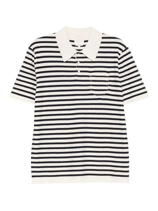 A.P.C.: Strickpullover mit Rundhalsausschnitt - Rundhalspullover - Weiß