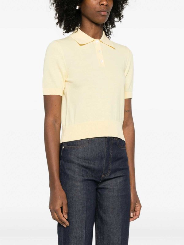 A.P.C.: Strickpullover mit Rundhalsausschnitt online - Rundhalspullover - Gelb