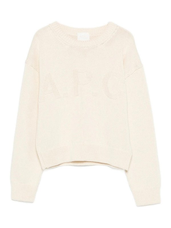 A.P.C.: Pull col rond - Pull Col Rond - Beige